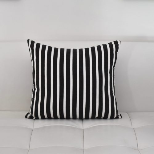 black and white striped cushions