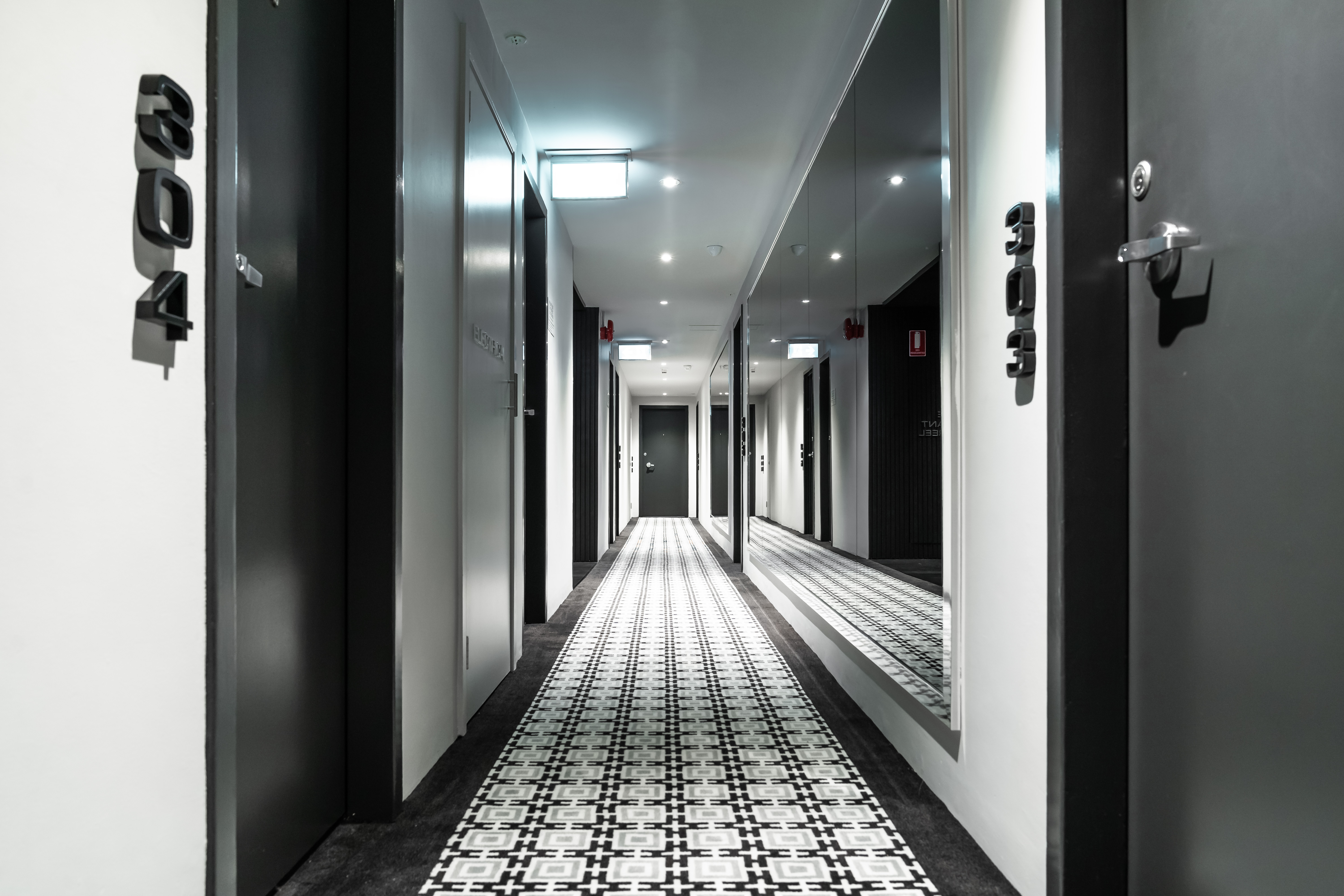 Sydney apartment building interior designer hallways common areas